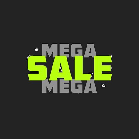 Dise O De La Etiqueta De Venta Mega Vector Premium