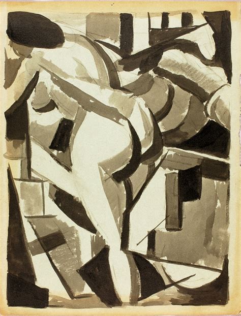 Female Nude Bending Over By Carl Newman Artvee