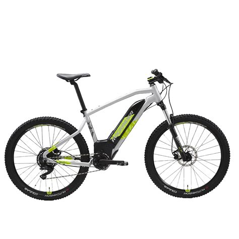 V Lo Vtt Lectrique E St Gris Jaune Rockrider Decathlon