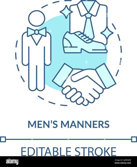 Men Manners Turquoise Concept Icon Stock Vector Image And Art Alamy