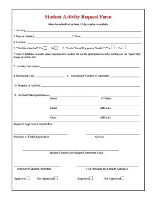 activity request form fill  sign printable template