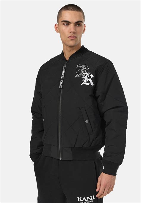 Karl Kani Old English Quilted Bomberjacke Blackschwarz Zalandode