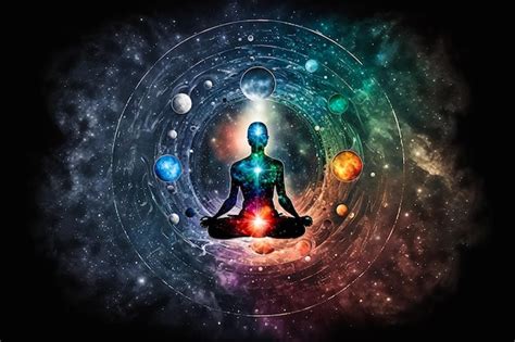 Meditaci N Humana Para Activar Los Siete Chakras Fondo Del Universo