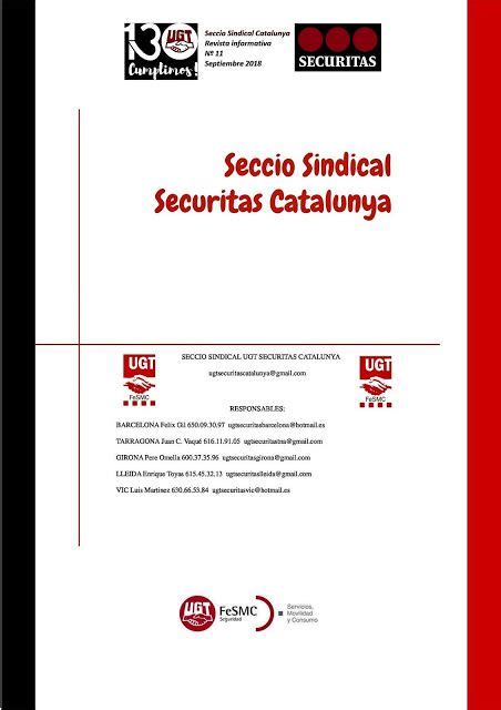 Seccio Sindical Ugt Securitas Catalunya Nuevo Numero De La Revista