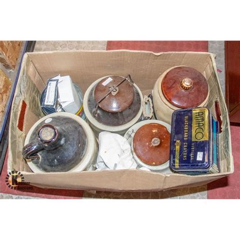 Lot Antique Crock Jugs