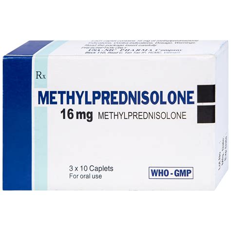 Thuốc Methylpred Nic 16mg 3 Vỉ X 10 Viên Long Châu