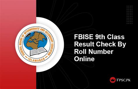 Fbise Federal Board 9th Class Result 2024 Check By Roll Number Wise