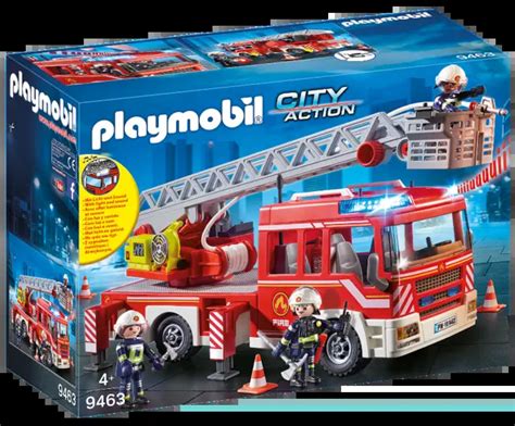 PLAYMOBIL 9463 VÉHICULE échelle de pompiers voiture de pompiers sirène