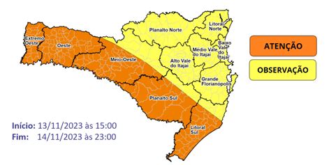 Defesa Civil Emite Alerta Para Temporais Com Chuvas De Até 100mm Na