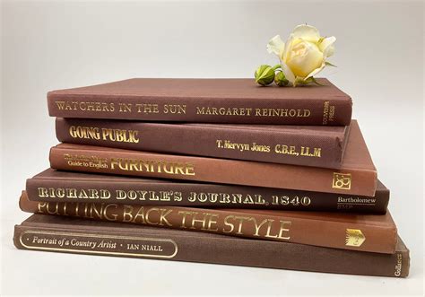 Collection Of Vintage Brown Books For Decoration Etsy