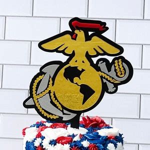 Marine Corps Cake Topper USMC Cake Topper Marine Corps Birthday Marines