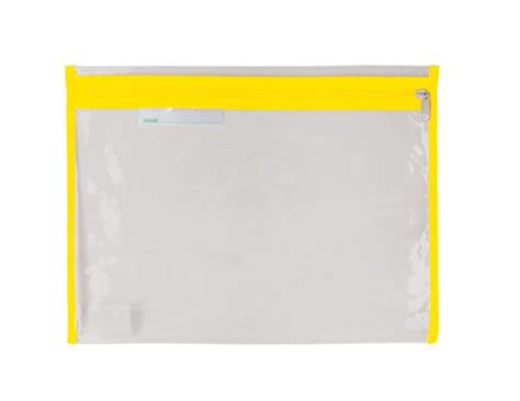4 Kids Clear A4 Library Book Bag Yellow My Online Stationery