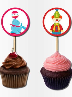 Topper Circo Para Doces E Cupcakes Compre Produtos Personalizados No Elo