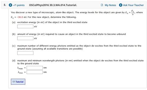 Solved 5 1 Points Oscolphys2016 30 3 Wa 014 Tutorial