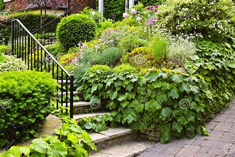 Natural Stone Garden Stairs Stock Image Image Of Foliage House 23718725