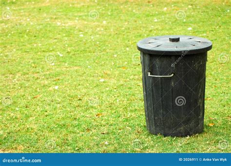 Black garbage can stock image. Image of lonely, change - 2026911