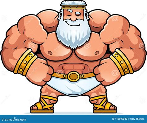 Desenhos Animados Zeus Confident Ilustração do Vetor Ilustração de