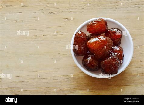 Chinese Jujube Candy Coating Syrup On Little Cup Stock Photo Alamy