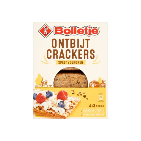 Bolletje Ontbijtcrackers Spelt Volkoren 4 X 3 Stuks 240g Crackers