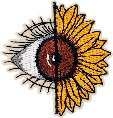 Amazon Obokata Embroidered Iron On Patches Eye Sun Flower