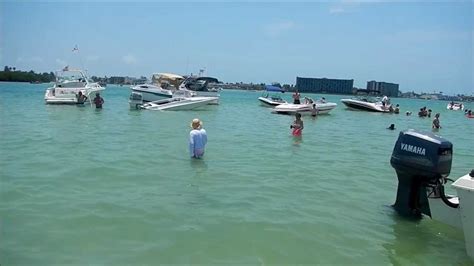 Boating At John S Pass Sand Bank Treasure Island Florida Youtube