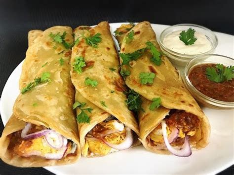 Chicken Tikka Paratha Roll With Two Different Chutney S Recipe Ramadan