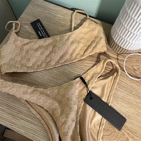 Triangl Bikini Terry Towelling Material Top Is Xs Depop