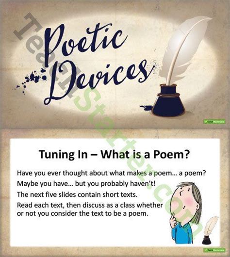 Poetic Devices Powerpoint Teaching Resource Teach Starter Poetic