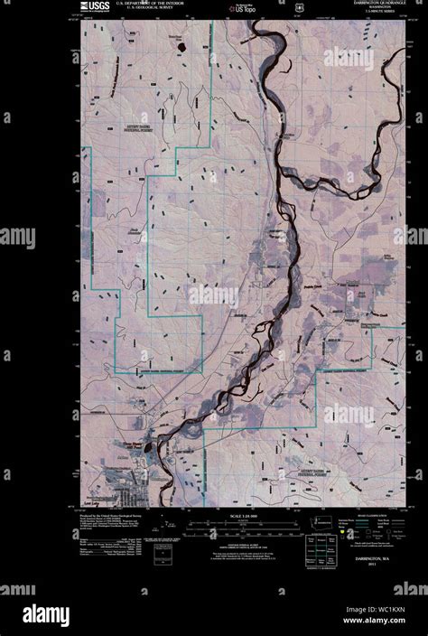 USGS Topo Map Washington State WA Darrington 20110425 TM Inverted ...