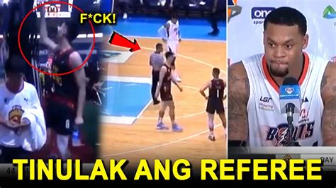 Dragons Player Tinulak Ang Referee Nakipag Sagutan Pa Sa Pba Fan Kj