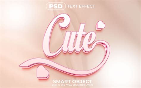 Cute 3d Editable Psd Text Effect Style Graphic By Mdjahidul99519 · Creative Fabrica