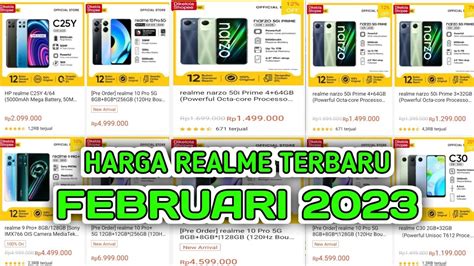 DAFTAR HARGA HP REALME TERBARU FEBRUARI 2023 YouTube