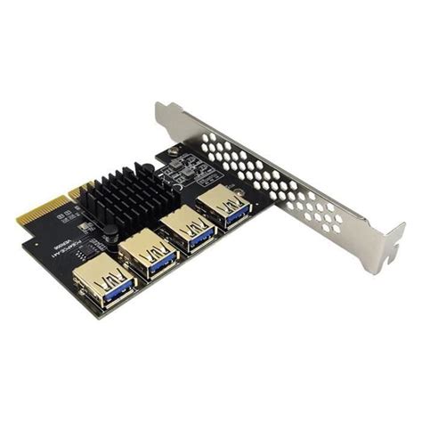 Carte Riser Pci Express 4x à 4 Ports Pcie Desktop 50gbps Usb 30