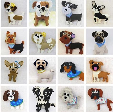 Felt Dog Pattern Book Pdf Felt Pattern 15 Dog Breed Hand Etsy Felt