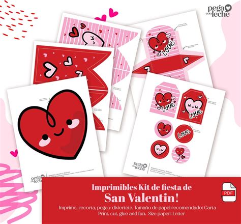 Kit Imprimible San Valentin Dia De Los Enamorados Etsy