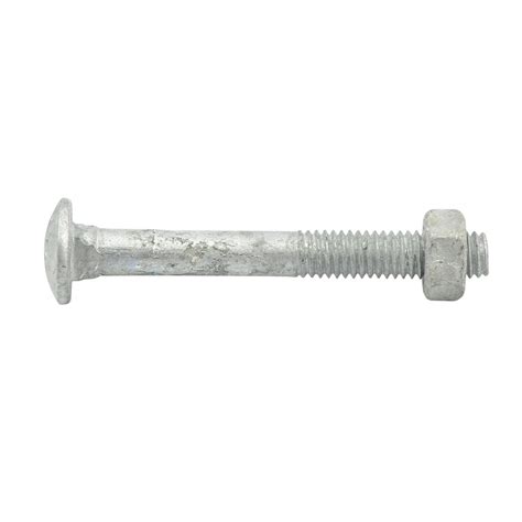 Zenith M6 X 50mm Hot Dipped Galvanised Cup Head Bolt And Nut Bunnings