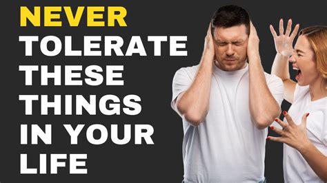 The 9 Things You Should Never Tolerate In Your Life YouTube