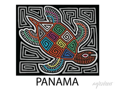 Mola Indigenous Clothing Kuna Of Panama Mola Turtle Kuna Of Panama