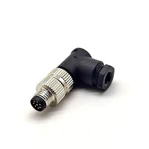 Elecbee M8 8 Pin Male Field Wireable Connector Waterproof IP67 90