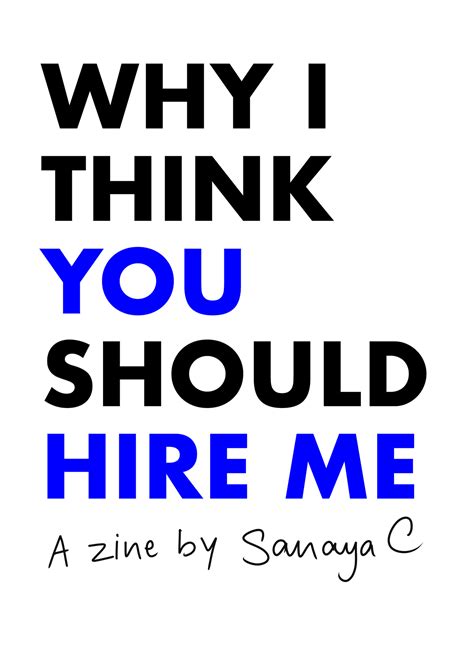 Why I Think You Should Hire Me Behance