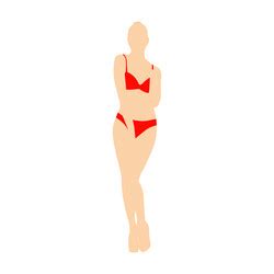 Beautiful Girl Model Lingerie Posing Standing Vector Image