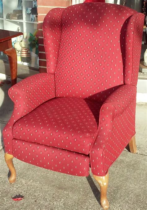 Uhuru Furniture And Collectibles Sold Reduced Burgundy Wingback
