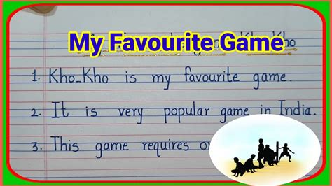 My Favourite Game 10 Lines About Kho Kho My Favourite Game Kho Kho