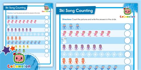 CoComelon Ski Song Counting Activity | Kindergarten Math