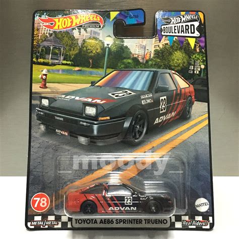 Hot Wheels Premium Boulevard Toyota AE Sprinter Trueno Advan Racing Livery Hobbies Toys