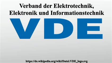 Verband Der Elektrotechnik Elektronik Und Informationstechnik YouTube