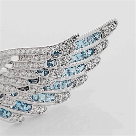 Wings Embrace Aquamarine And Diamond Ring In 18ct White Gold Garrard