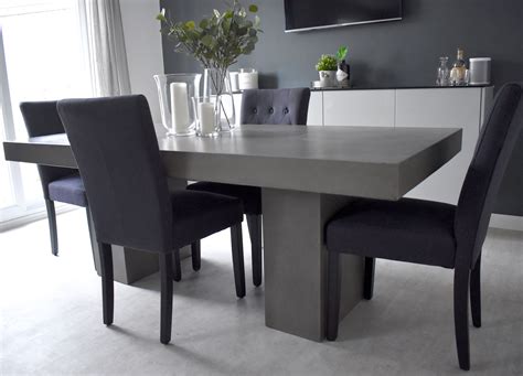 Concrete Dining Table | Concrete dining table, Dining room makeover, Dining room interiors