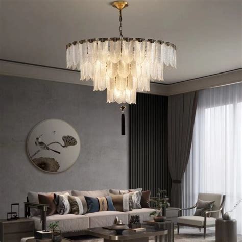 D0117 DUTTI LED Modern Glass Leaves Chandelier Perfect For Dining