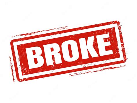 Premium Vector | Broke red stamp style